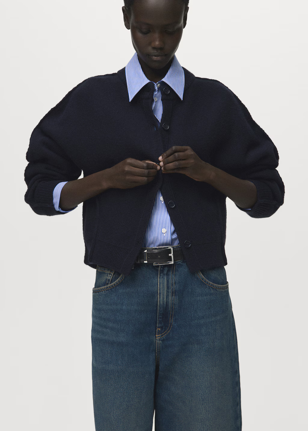 Straight-fit cardigan with buttons | Mango (US/MX/AU)