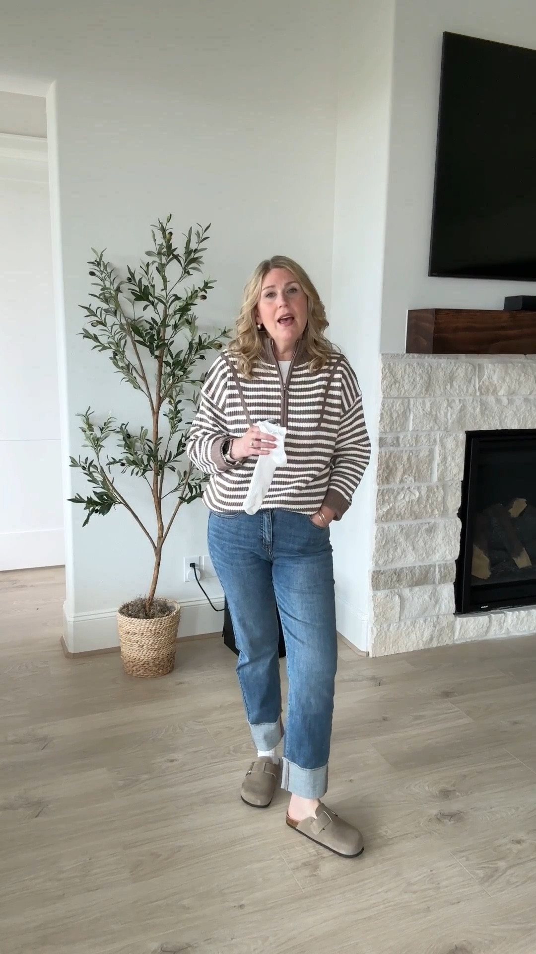 Sweater has a relaxed fit. Runs tts. ♥️
Denim are stretchy. Run tts. Clogs run tts. VERY COMFORTABLE! 🙌

#LTKWatchNow #LTKShoeCrush #LTKParties #LTKStyleTip

#LTKOver40 #LTKSeasonal #LTKFindsUnder100 #LTKWorkwear #LTKSaleAlert #LTKPlusSize #LTKMidsize #LTKPetite #LTKTravel #LTKFindsUnder50