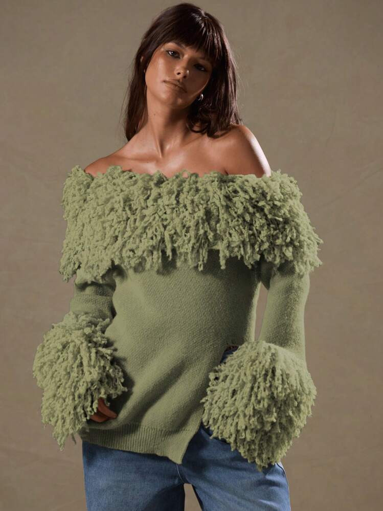 Shaggy sweater | SHEIN