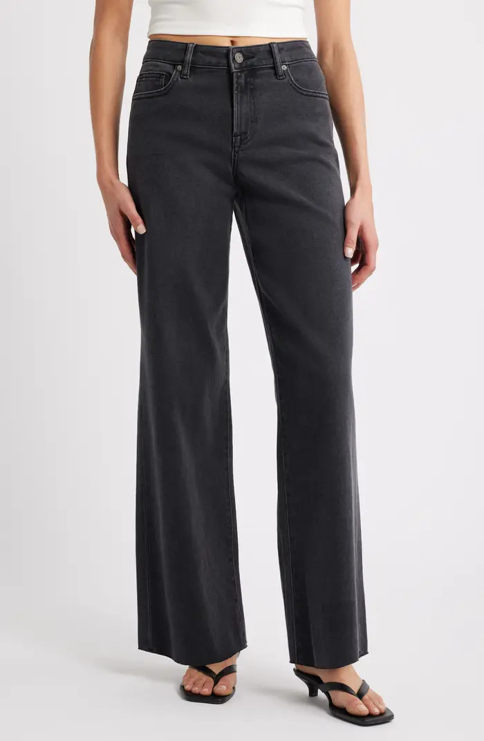 Raw Hem High Waist Wide Leg Jeans | Nordstrom