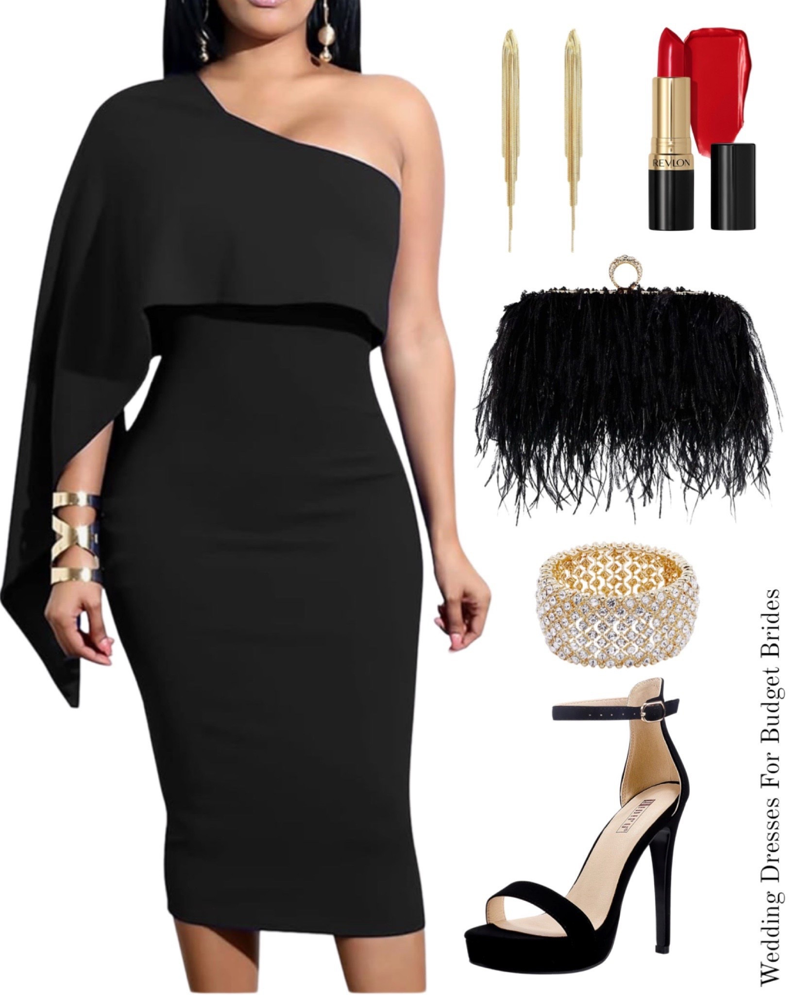 Black wedding guest dress and accessories on Amazon and under $50 each.

Special occasion dresses, cocktail dresses, semi formal wedding guest dresses, party dresses, event dresses. 

#LTKSeasonal #LTKWedding