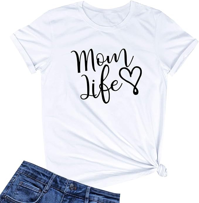 LOOKFACE Women Funny Graphic T Shirt Cute Short Sleeve Tees Tops | Amazon (US)