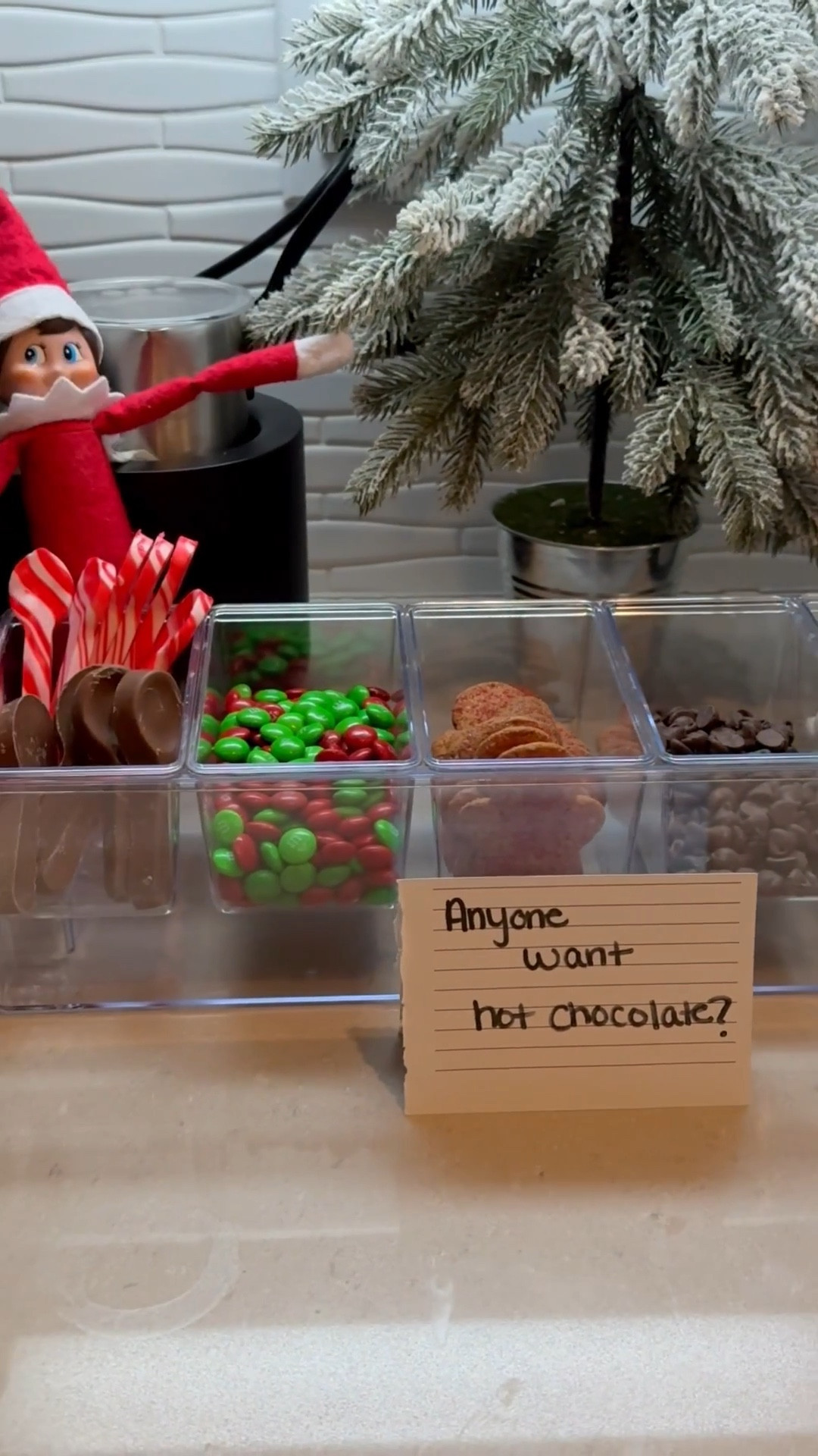 Let’s make a hot chocolate bar for the kids ☕️🎅🏻 I turned it into one of my Elf on the Shelf surprises and it was definitely a hit! We made hot chocolate that night and went on our Christmas walk 🎄❤️ The little cups are so cute and festive! 

Hot chocolate bar, hot cocoa recipe, party ideas, Christmas party setup, winter party ideas, Target, Amazon, Packed Party

#LTKSeasonal #LTKHoliday #LTKfoodie