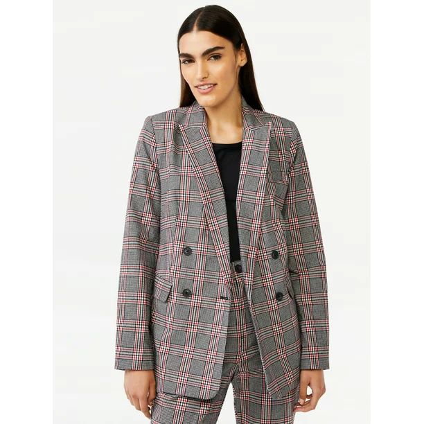 Free Assembly Women's Slim Double Breasted Blazer - Walmart.com | Walmart (US)