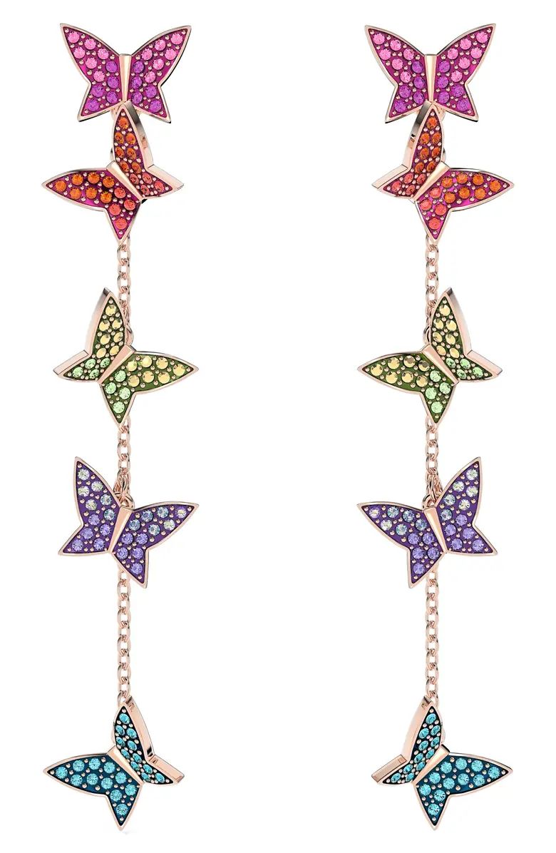 Lilia Crystal Butterfly Drop Earrings | Nordstrom