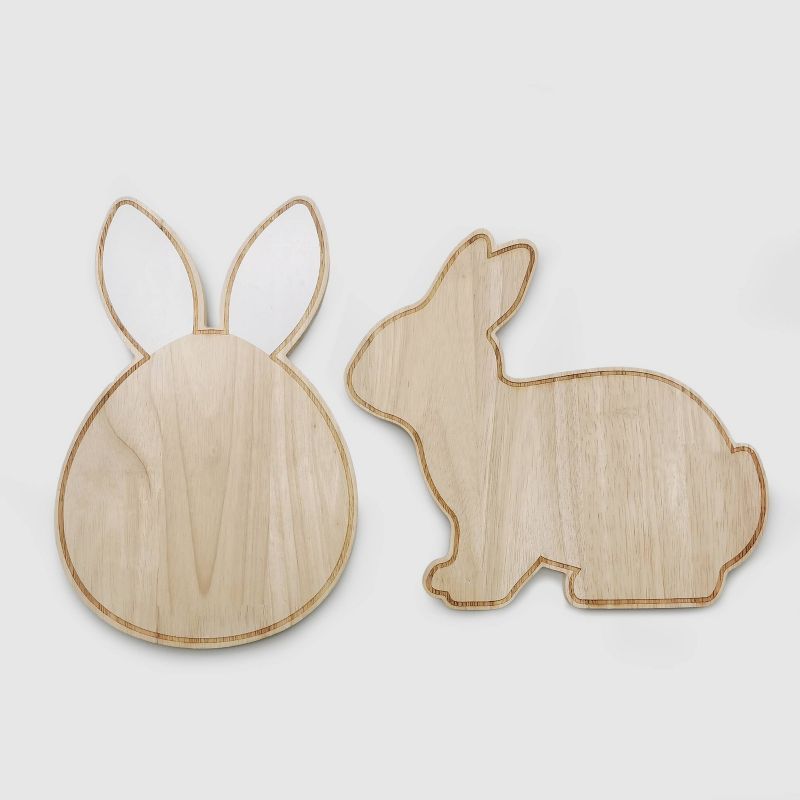 2ct Wood Charcuterie Board Bunny - Bullseye&#39;s Playground&#8482; | Target