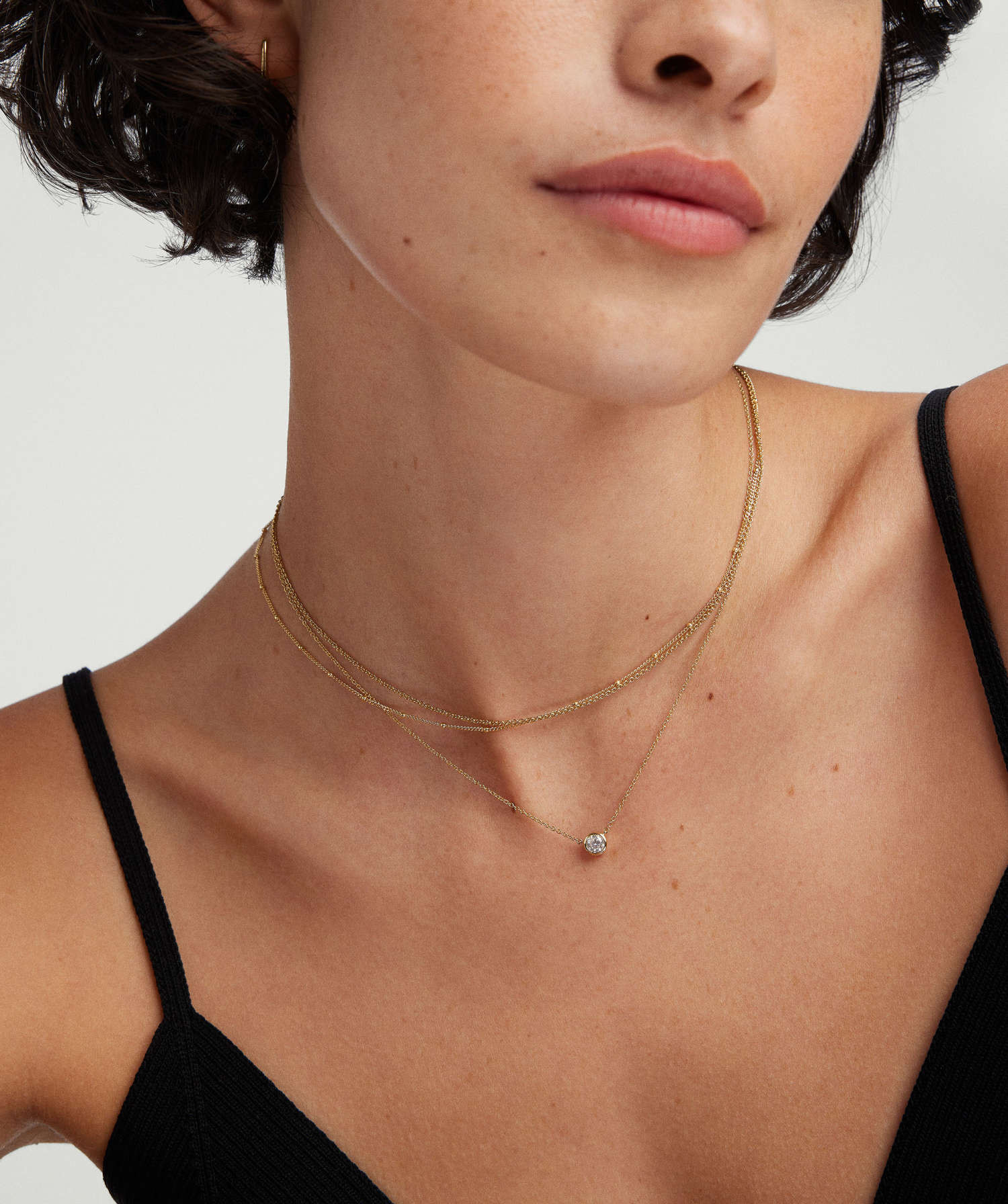 Bezel Lab Grown Diamond Necklace 0.25 ct | Mejuri Fine Crew