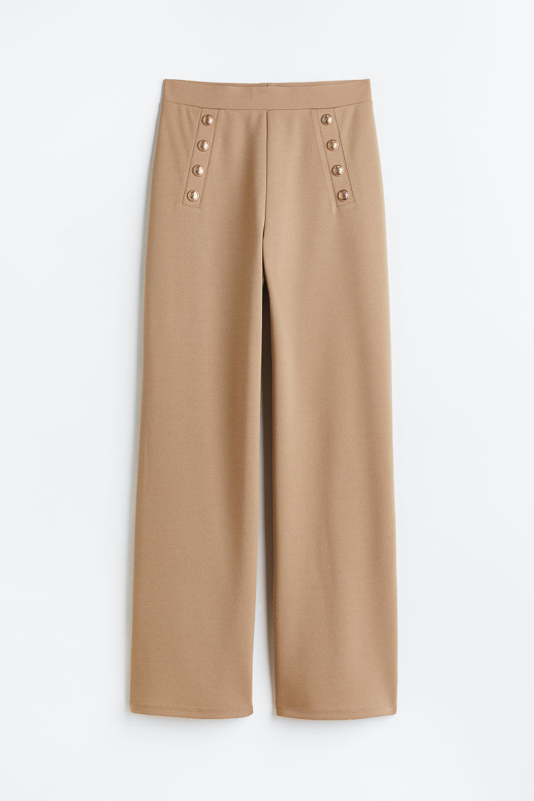H & M - Button-front Pants - Beige | H&M (US + CA)