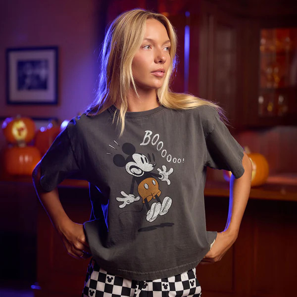 Disney Mickey Boo Oversized Tee, Charcoal | Albion Fit