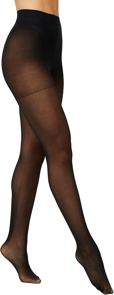 Hanes EcoSmart Women's Seasonless Tights, Enhanced Panty, Sheer Toe, No Dig Wide Waistband | Amazon (US)