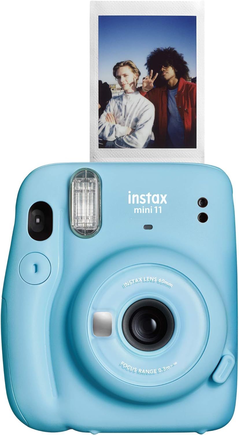 Fujifilm Instax Mini 11 Instant Camera - Sky Blue, 4.8" x 4.2" x 2.6", Camera Only | Amazon (US)