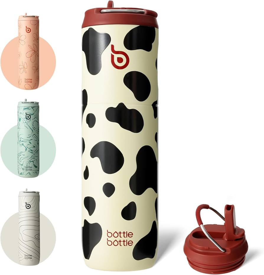 Bottle Bottle Stainless Steel Water Bottle 700ml with Straw and Lid Sports Insulated Metal Water ... | Amazon (UK)