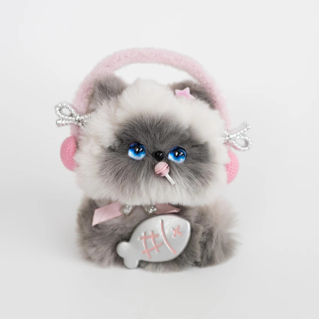 Handmade Pipe Cleaner Cat - Handmade Cat Plush – Fluffy Cat Plushie - Finished Product - Siames... | Etsy (US)