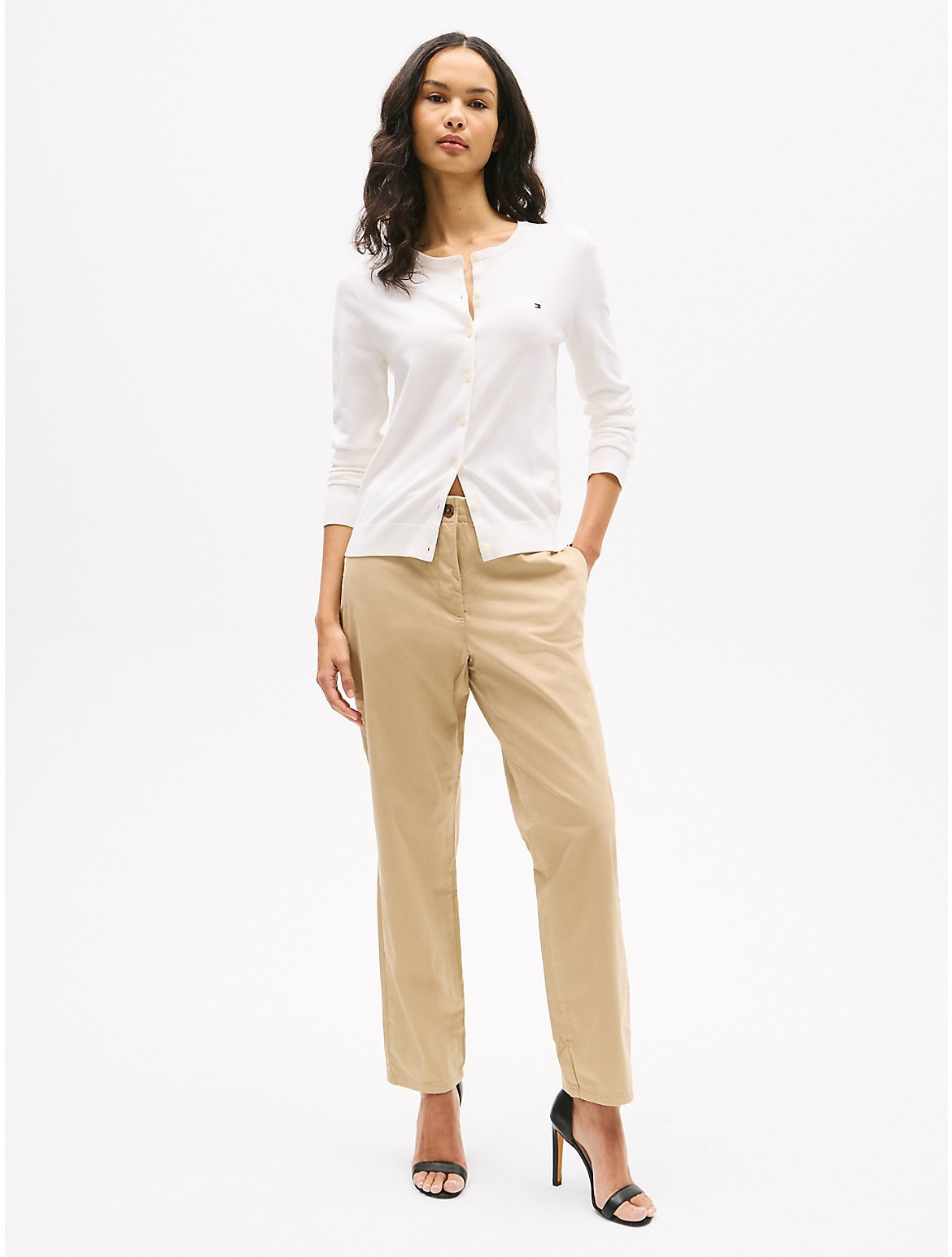 Tommy Hilfiger Women's Slim Fit Pull-On Chino - Beige - L | Tommy Hilfiger (US)