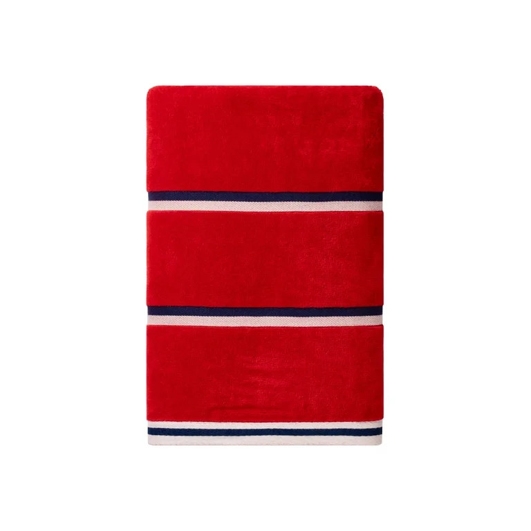 Mainstays Patriotic Cotton Blend Cabana Beach Towel, 36 x 72 in, Red | Walmart (US)