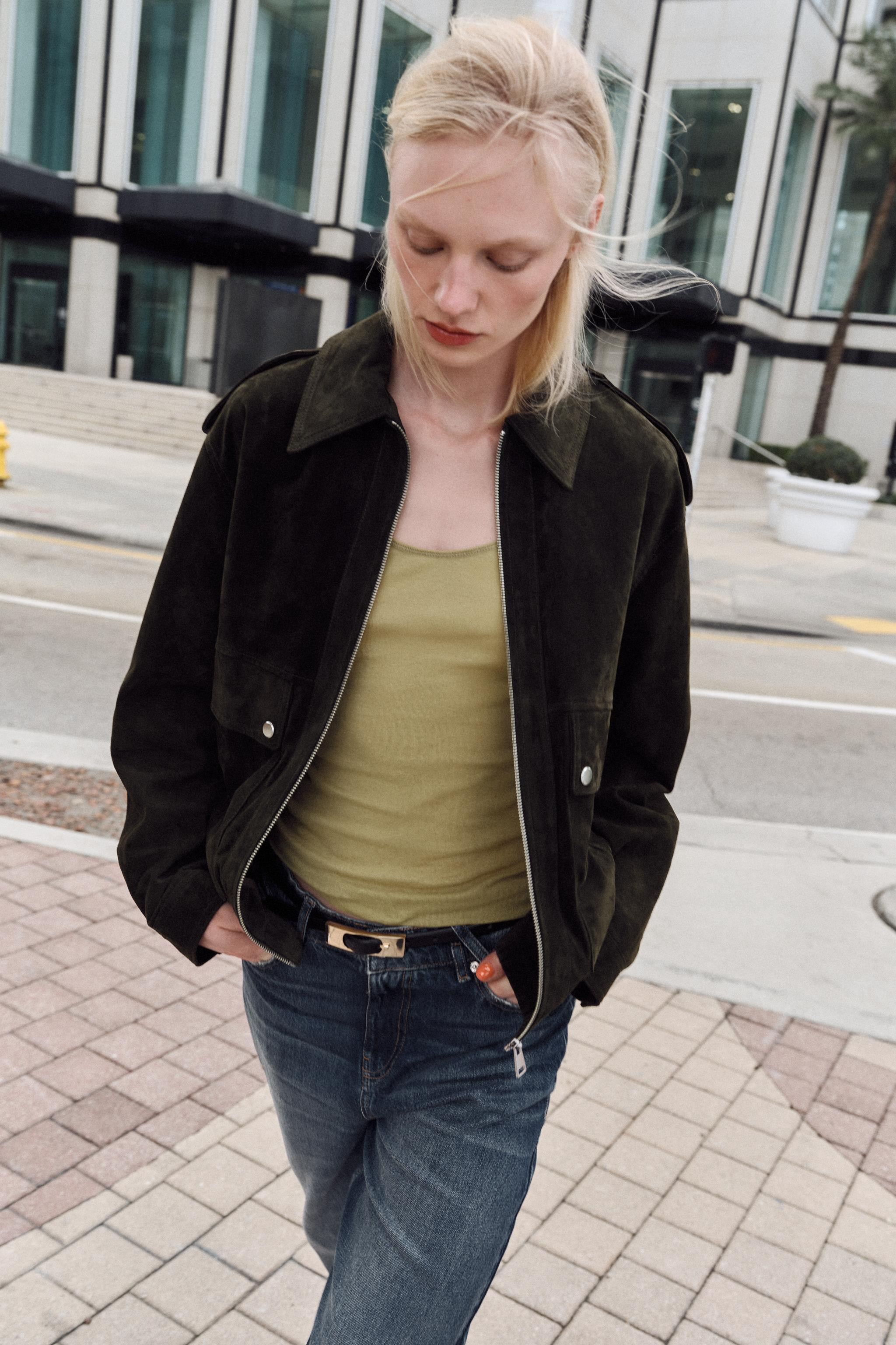 100% SUEDE LEATHER JACKET | Zara US