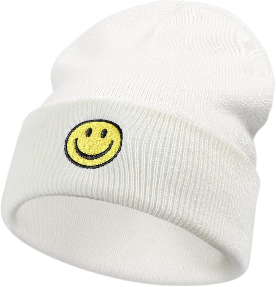 SONMONY Smile Face Beanie Hats for Women Mens Winter Knit Beanies Soft Cuffed Warm Smile Stretchy... | Amazon (US)