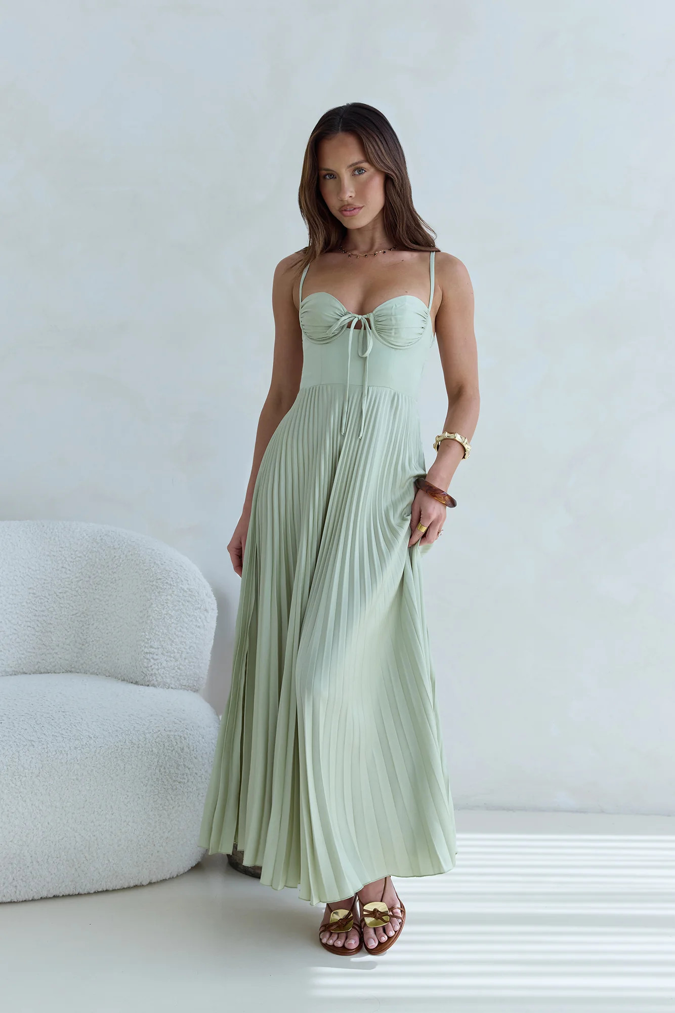 Del Mar Maxi Dress Green | Fortunate One