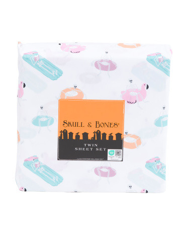 Skeleton Pool Party Sheet Set | TJ Maxx