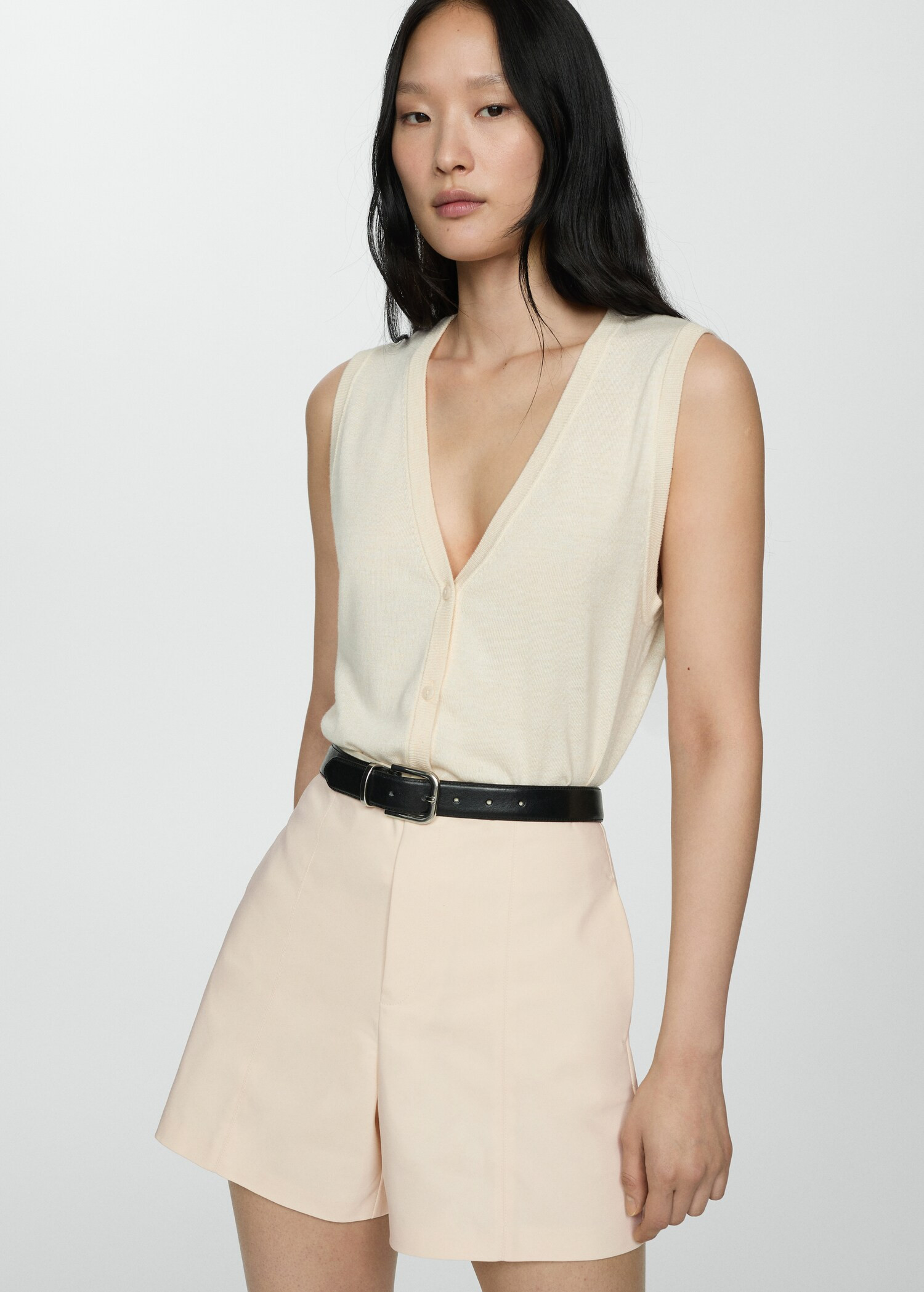 High-waist straight shorts | Mango (US/MX/AU)