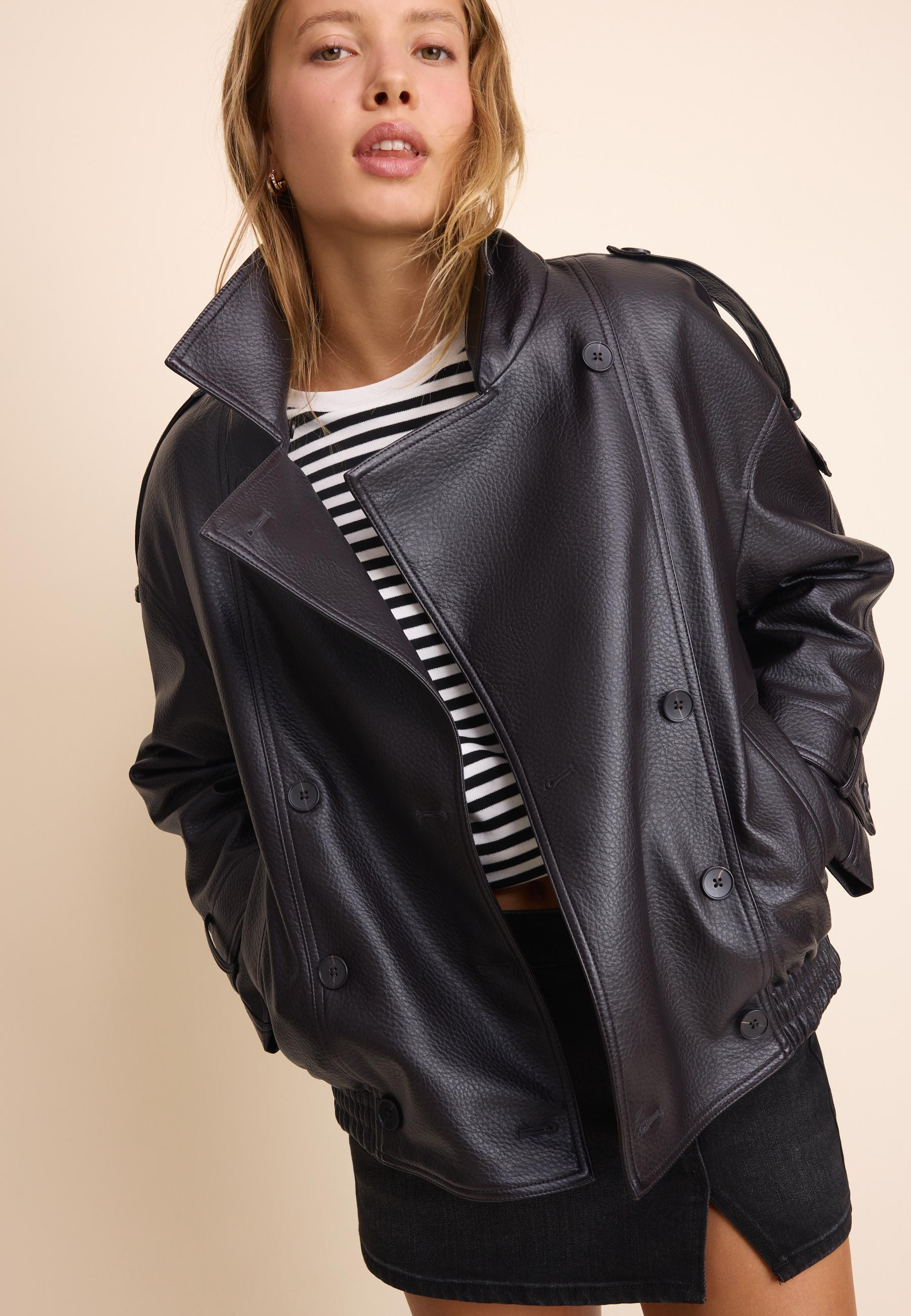 Stradivarius Padded jacket with faux fur collar detail  Brown L | Stradivarius (UK)