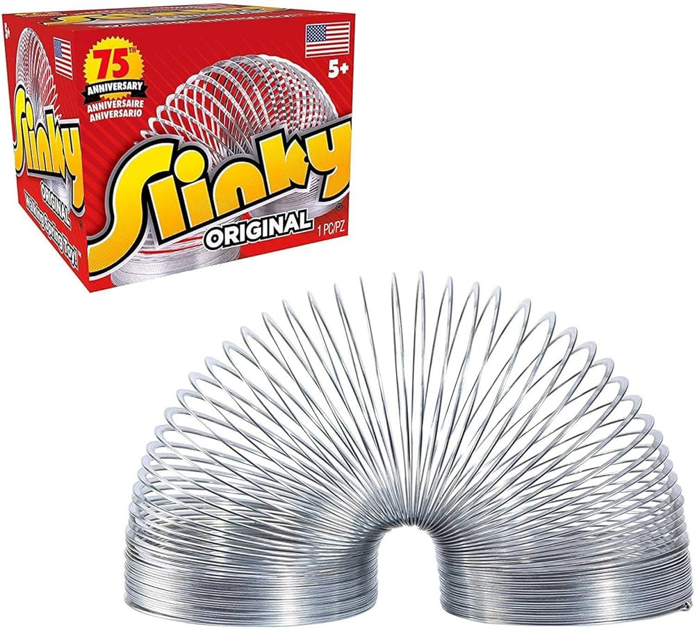 The Original Slinky Walking Spring Toy, Easter Basket Stuffers, Metal Slinky, Fidget Toys, Party ... | Amazon (US)