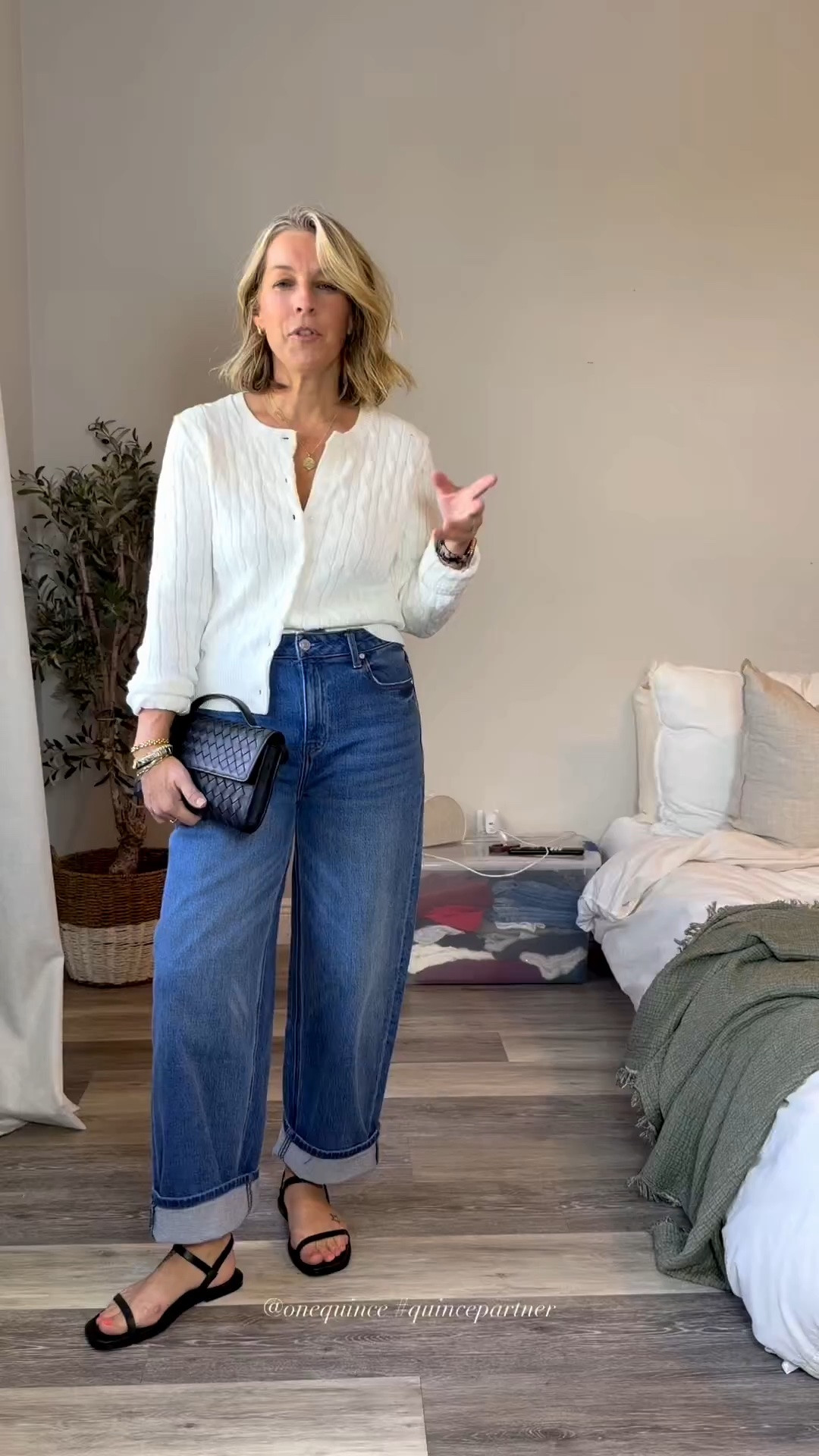 Making the most out of classic pieces. @Quince
Medium cardigan and 8 regular jeans
#quincepartner

#LTKootd #LTKPetite #LTKgrwm
