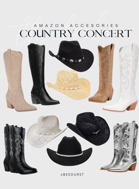Cowboy boots and cowboy hats for country concert, summer country concert looks, country concert accessories, nashville accessories, cowboy boots for festivals from Amazon amazon cowboy boots

#LTKShoeCrush #LTKFindsUnder50 #LTKFestival