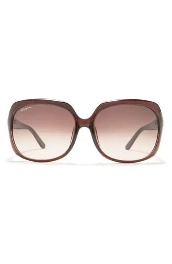 Salvatore Ferragamo 59mm Square Sunglasses in Brown at Nordstrom Rack | Nordstrom Rack
