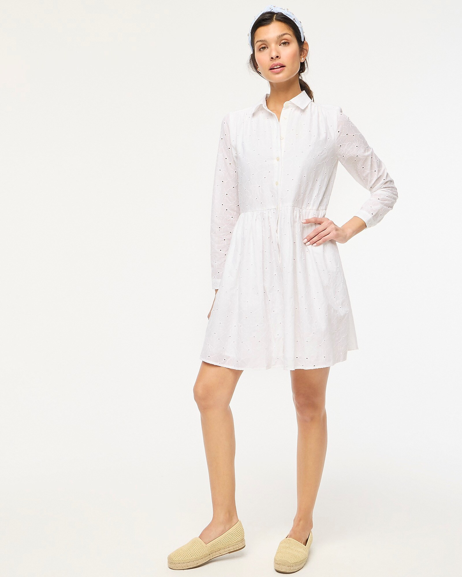 Eyelet mini shirtdress | J.Crew Factory