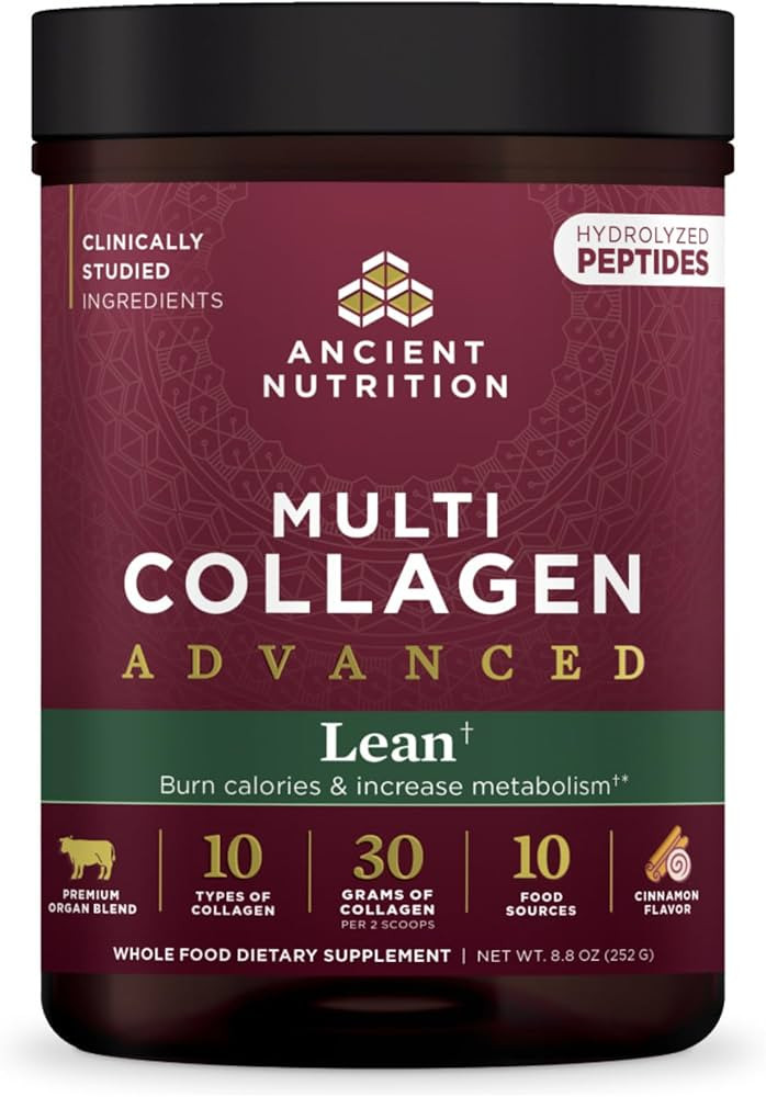 Ancient Nutrition Advanced Hydrolyzed Collagen Peptides Powder Protein Lean with Probiotics and V... | Amazon (US)