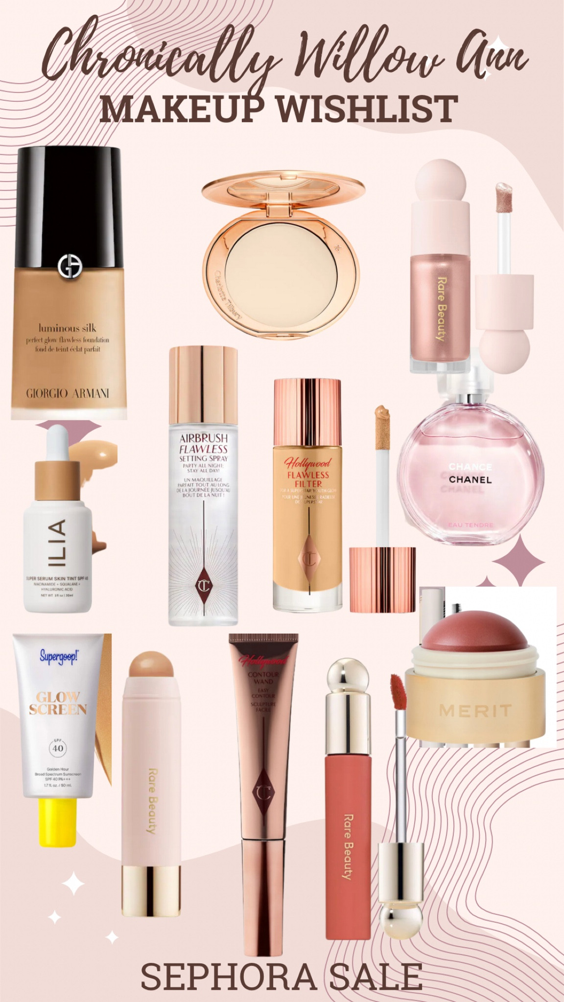Sephora sale makeup wishlist! What I would get from the Sephora sale. I love the rare beauty branding and their reviews are amazing I want to try them out myself & merit is the same way! I have been wanting to try ilia & Charlotte tillbury forever! Great products on a great sale  

#LTKBeautySale #LTKbeauty #LTKsalealert