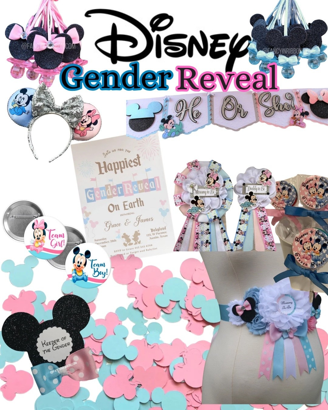 Disney gender reveal theme is it a he or she gender reveal decor party decorations 

#LTKBaby #LTKSaleAlert #LTKBump