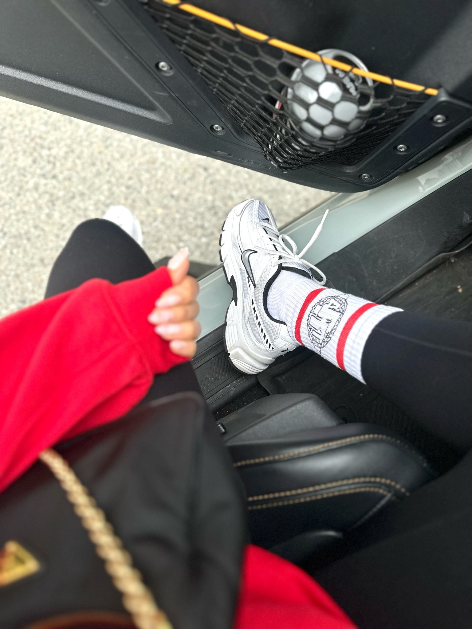 POV: Your favorite white sneakers finally got their first real scuffs after 2 1/2 years 😭🥲 My Nike Initiators have BEEN through it with me and somehow still look this good, but Ashton’s track meet finally did a number on them lol. Honestly, I’m impressed they lasted this long. Still one of my favorite comfy everyday sneakers for errands, sports mom life, and running around all day. Paired them with my favorite Halara leggings, this red Old Navy zip up, and my Prada bag 🤍❤️

#LTKStyle #NikeInitiators #MomStyle #AthleisureOutfit #TrackMeetStyle #HalaraLeggings #OldNavyStyle #EverydayOutfit #ComfyStyle #SneakerStyle