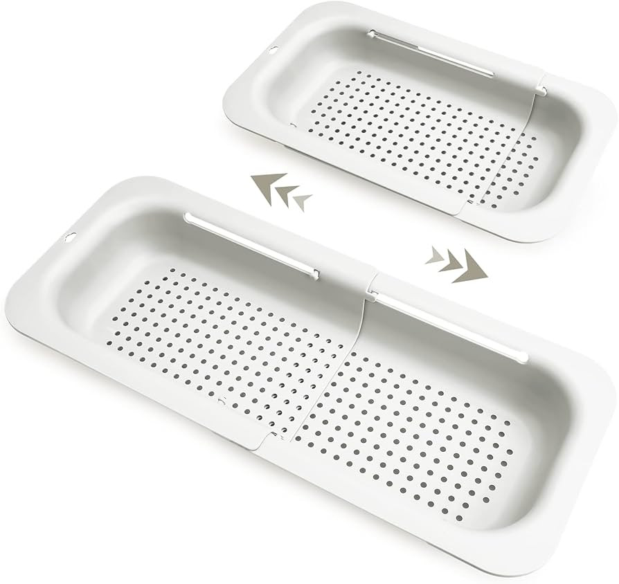 Extendable Colander Strainer Over the Sink, Retractable Kitchen Sink Basket to Wash Vegetables an... | Amazon (US)