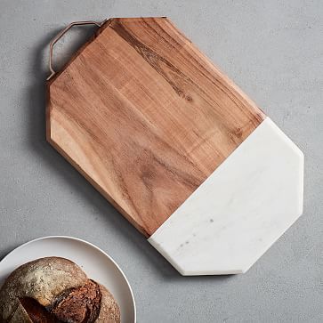 Marble & Wood Cutting Board - Large | West Elm (US)