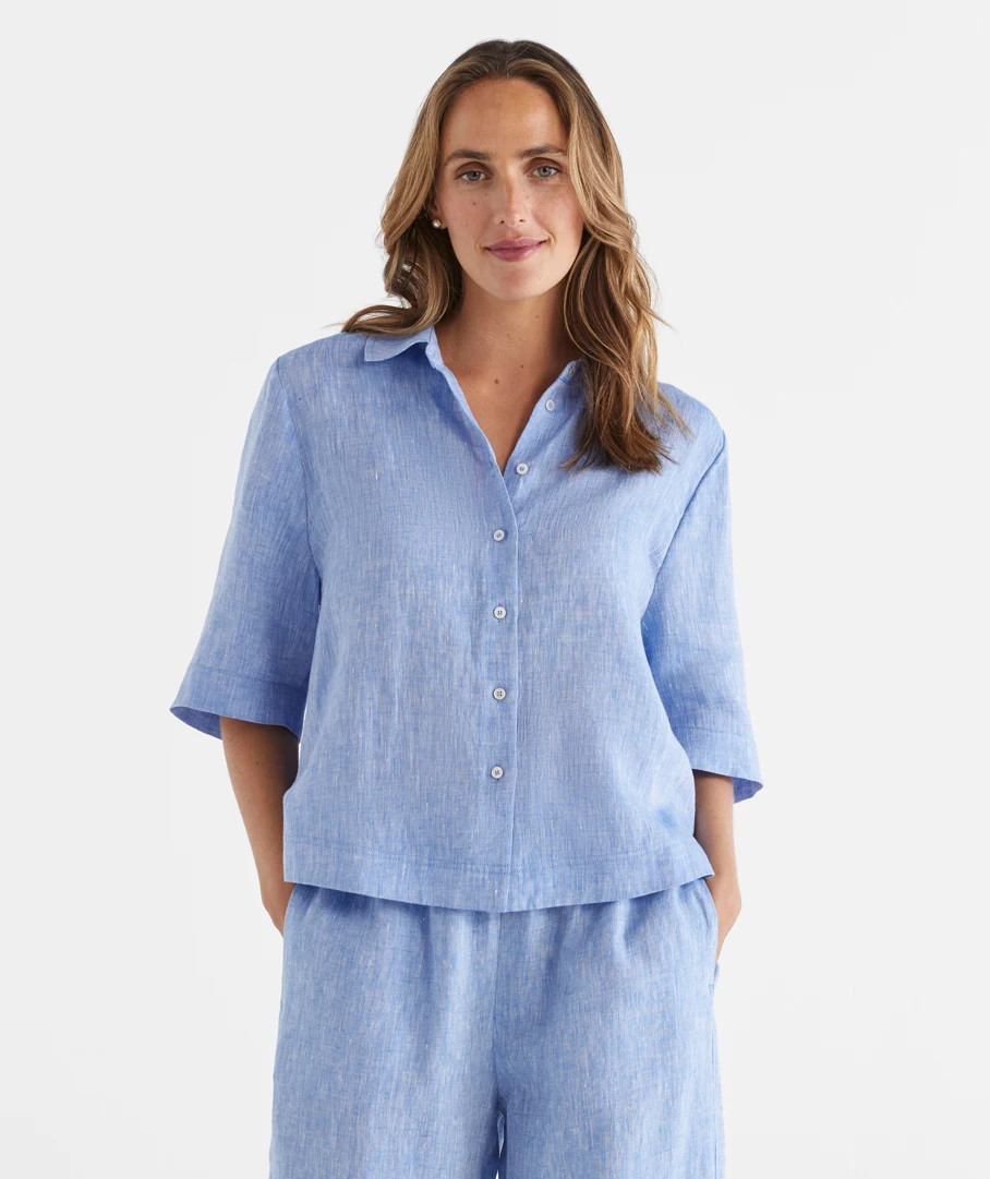 Linen Short Sleeve Shirt | Sussan
