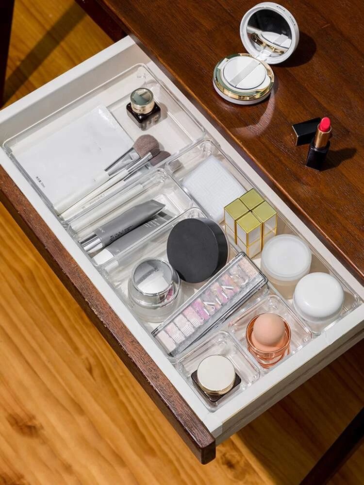 4pcs Clear Cosmetic Storage Box | SHEIN