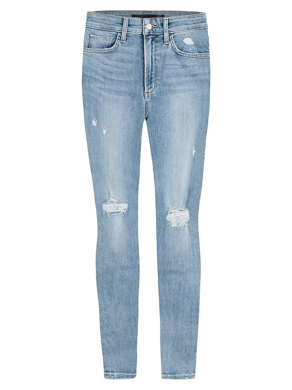 Joe's Jeans Women's Charlie High-Rise Distressed Skinny Jeans - Wallpaper - Size Denim: 28 | Saks Fifth Avenue