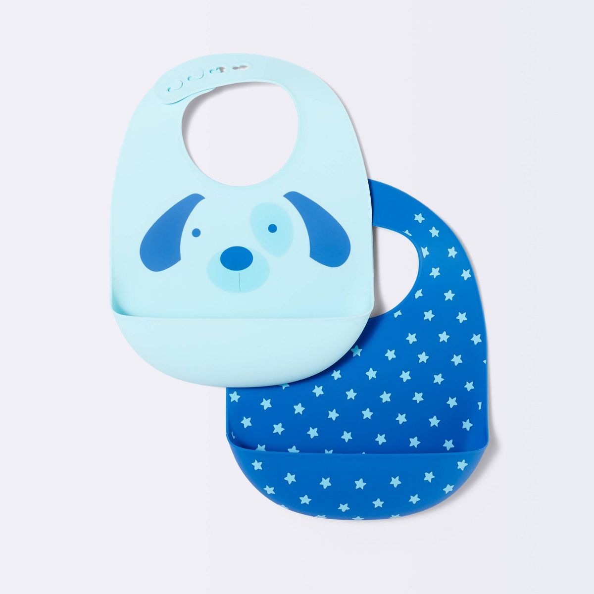 Silicone Bib with Decal - 2ct - Cloud Island™ Dogs/Dots | Target