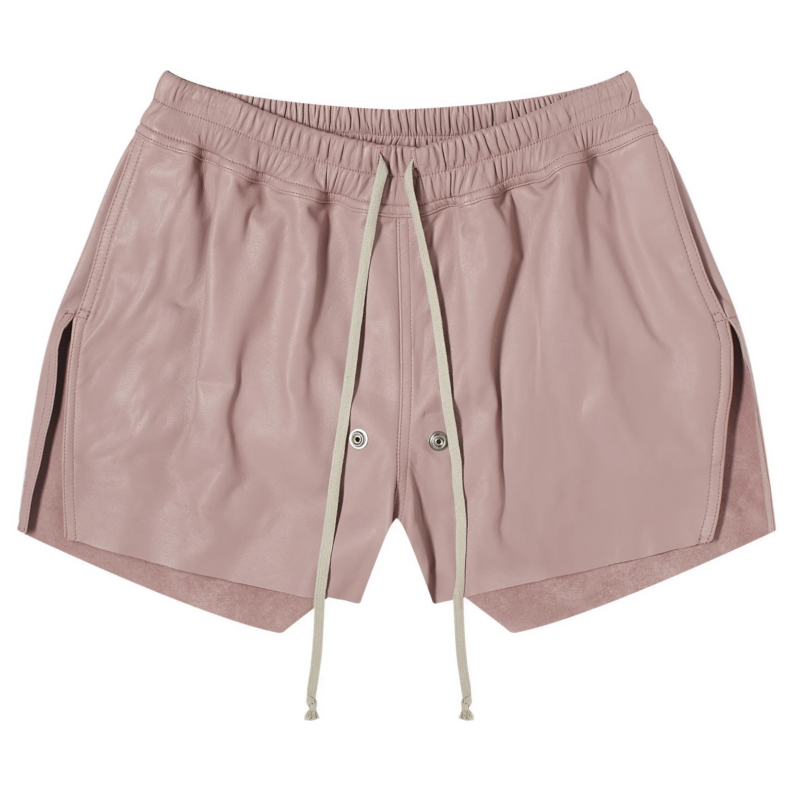 Rick Owens Women's Gabe Leather Shorts in Dusty Pink, Size UK 8 | END. Clothing