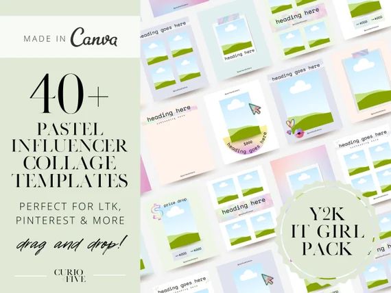 40+ Pastel Canva Templates for Influencers | Pastel LTK Templates | LIKEtoKNOW.it Canva Templates... | Etsy (CAD)