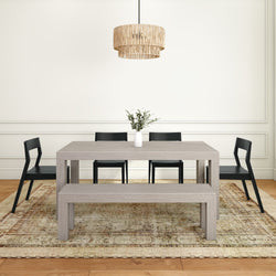 Modern Dining Set with Bench + 4 Chairs | Plank+Beam