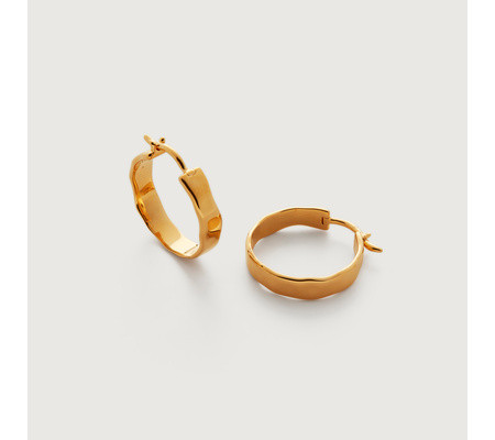 Siren Muse Wave Small Hoop Earrings | Monica Vinader (Global)