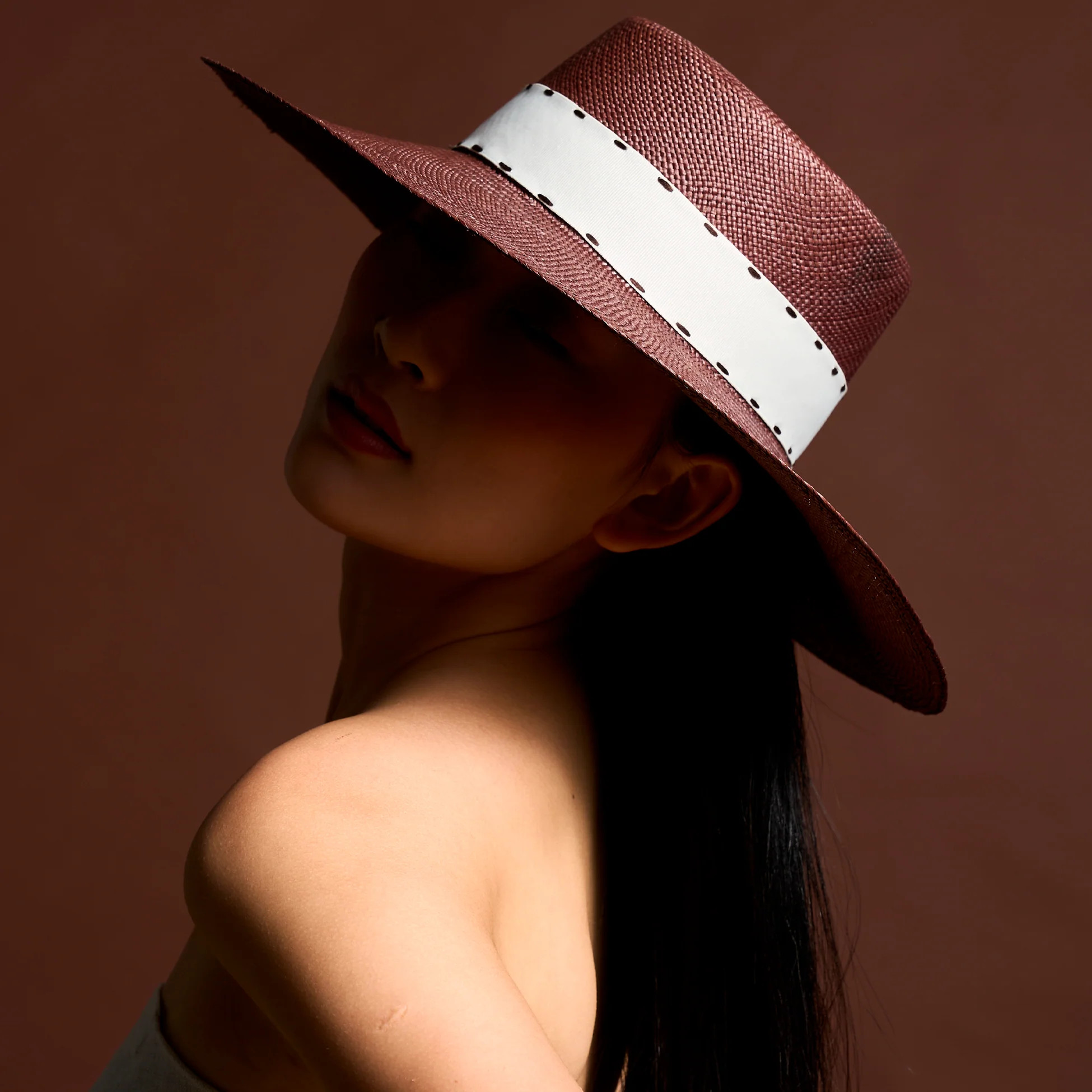 Amalia - Wide Brim Ribbon Band Boater Panama Toquilla Straw Hat | Artesano | Artesano
