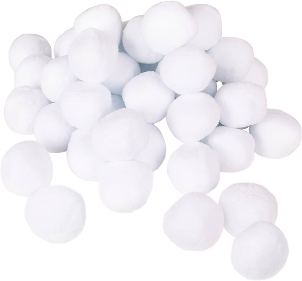 50-PK Fake Snowballs for Kids I Indoor Snowball Fight Set I Artificial Snowballs for Kids Indoor ... | Amazon (US)