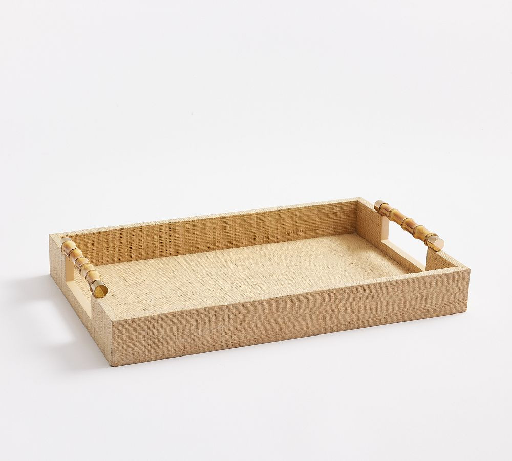 Lewis Raffia Tray | Pottery Barn (US)