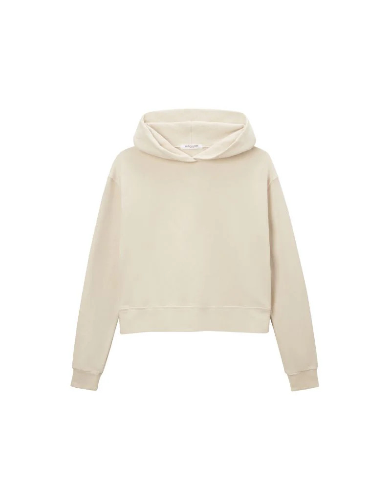 Perfect White Tee Reese Reverse Fleece Hoodie in Sugar | Ambiance