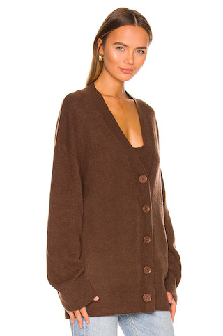 Camila Coelho Trista Oversized Cardigan in Chocolate from Revolve.com | Revolve Clothing (Global)