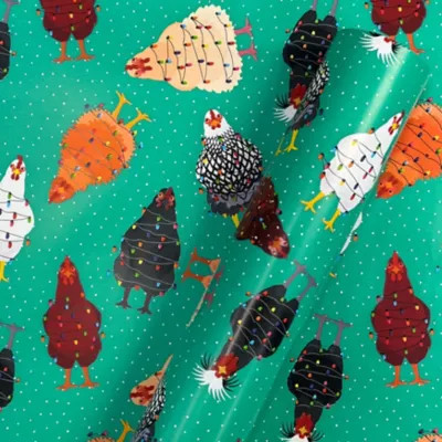 New!Red Shed Holiday Chickens Christmas Wrapping Paper, 40 in. x 75 in. | Tractor Supply